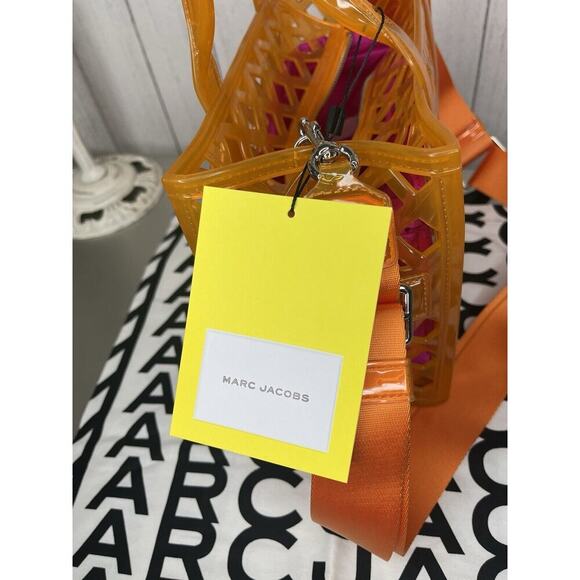 New! Marc Jacobs The Jelly Tote Bag Orange And Pink W/ Strap Tags Dustbag RARE - Picture 3 of 9